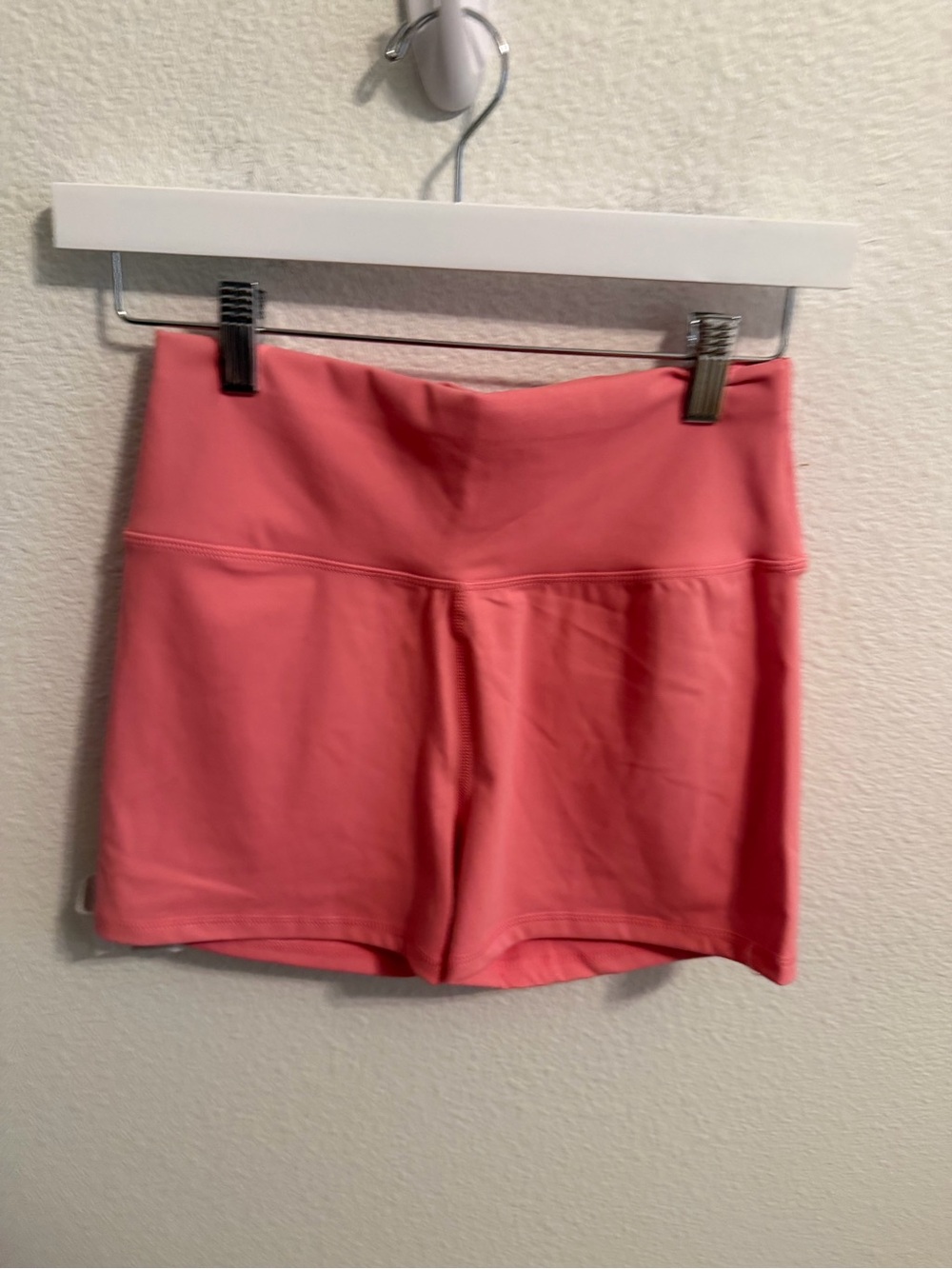 High-Waist Coral Bike Shorts for Women